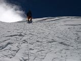 57 Climbing Sherpa Lal Singh Tamang Leads the Way Up The Snow Slope Above The Rock Band To The Lhakpa Ri Summit Ridge 